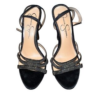 Jessica Simpson Black Strappy Heels
